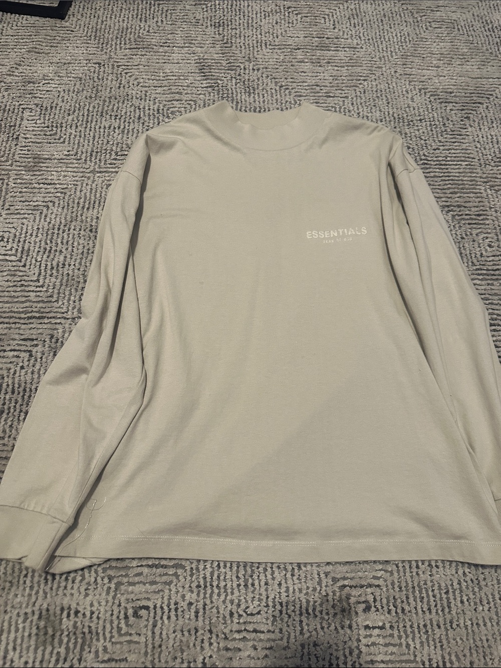 Essentials Men's Long Sleeve Tee - Light Beige
